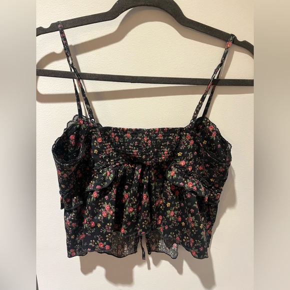 Free people ruffled lace up cami size small - Picture 5 of 5